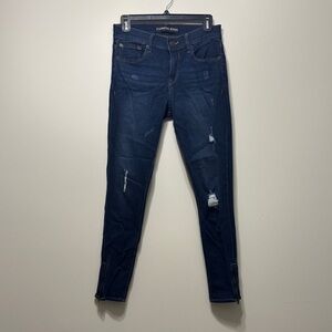 Express Women's Deep Blue Skinny Jeans/Legging